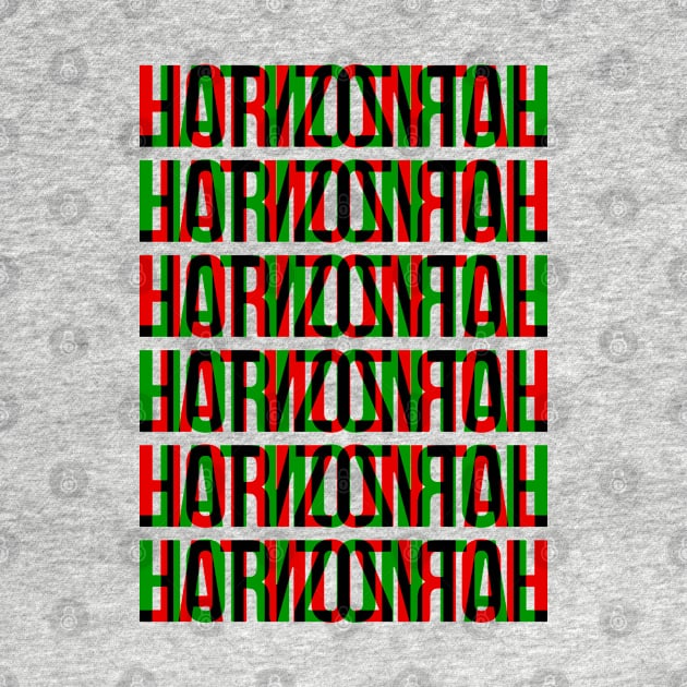 Horizontal Typography Stack (Red Green Black) by John Uttley